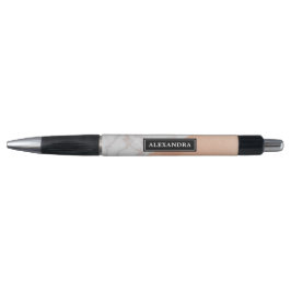 Marmor mit Imitat-Rosen-Goldpersonalisiertem Stift