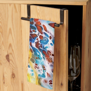 Marmor mit Meeresschaum-Optik Geschirrtuch