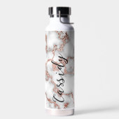 Marmor mit Rose Gold Personalisiert Trinkflasche (Links)
