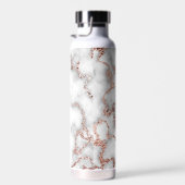 Marmor mit Rose Gold Personalisiert Trinkflasche (Rechts)