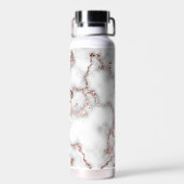 Marmor mit Rose Gold Personalisiert Trinkflasche (Rückseite)