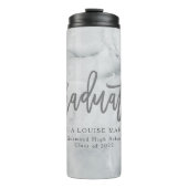 Marmor Moderner, eleganter Absolvent Thermosbecher (Vorderseite)
