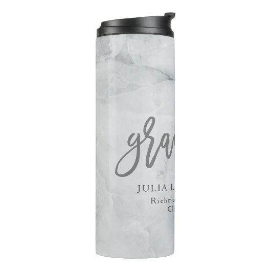 Marmor Moderner, eleganter Absolvent Thermosbecher (Nach links gedreht)
