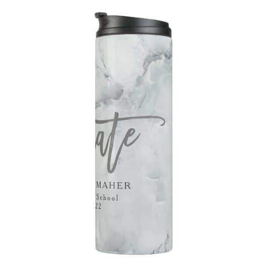 Marmor Moderner, eleganter Absolvent Thermosbecher (Nach rechts gedreht)