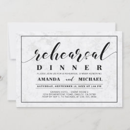 Marmor | Modernes Abendessen bei Hochzeitsfeiern u Einladung