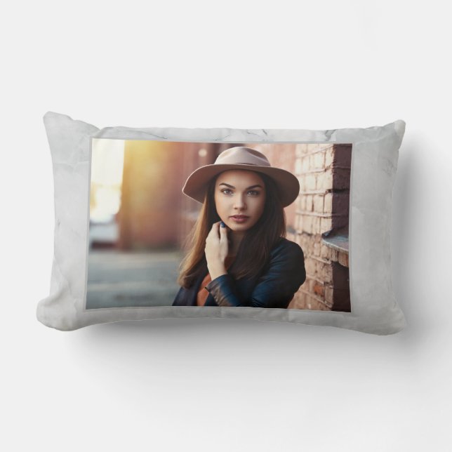 Marmor Modernes Foto Graduate Lendenkissen (Vorderseite)