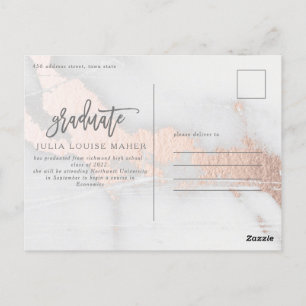 Marmor Modernes Foto Graduate Postkarte