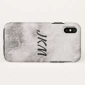 Marmor-Monogramm Case-Mate iPhone Hülle (Rückseite (Horizontal))