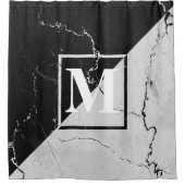 Marmor-Monogramm Duschvorhang (Vorderseite)