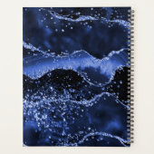 Marmor-Monogramm für Navy-Agate-Glitzer 2023 Planer (Rückseite)