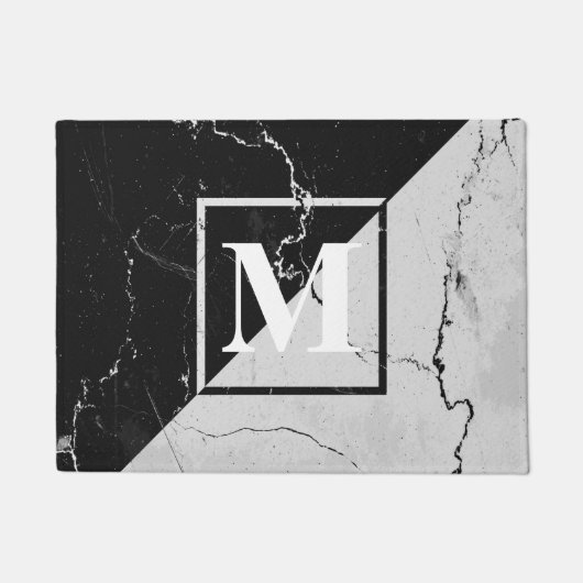 Marmor-Monogramm Fußmatte (Vorderseite)