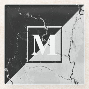 Marmor-Monogramm Glasuntersetzer
