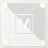 Marmor-Monogramm Glasuntersetzer (Rückseite)