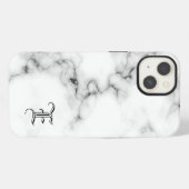 Marmor-Monogramm iPhone Hülle (Rückseite (Horizontal))