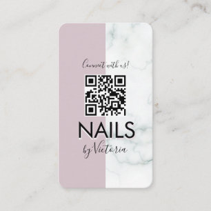 Marmor-Nagelsalon-Schönheits-Colorblock-Rouge QR-C Visitenkarte