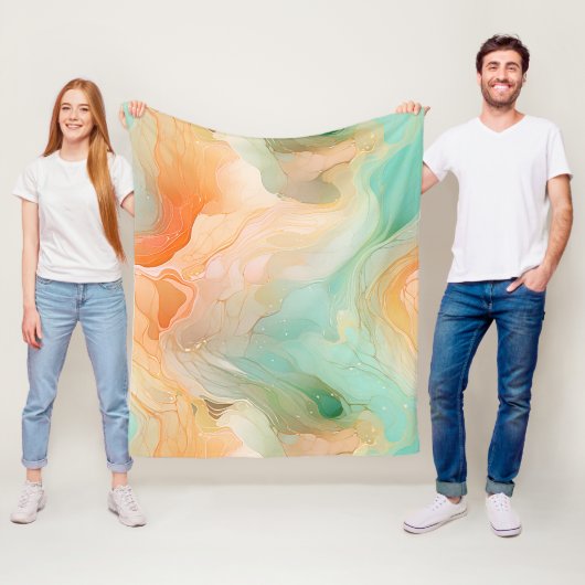 Marmor nahtlose Muster Terrakotta Fleecedecke (Beispiel)