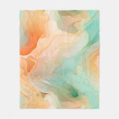 Marmor nahtlose Muster Terrakotta Fleecedecke (Vorderseite)