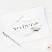 Marmor Ovaler Aufkleber (Umschlag)