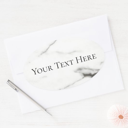 Marmor Ovaler Aufkleber (Umschlag)