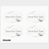 Marmor Ovaler Aufkleber (Blatt)