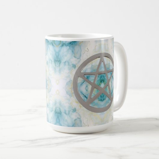 Marmor-Pentagramm Kaffeetasse (VorderseiteRechts)