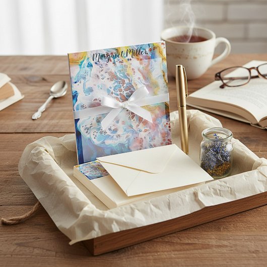 Marmor personalisiert notizblock