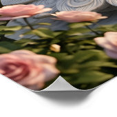 Marmor-Pfau Royal Glow Poster (Ecke)