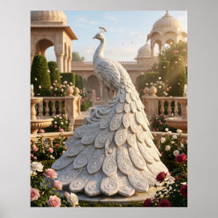 Marmor-Pfau Royal Glow Poster