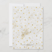 Marmor & Polka dot | Moderne Gold-Engagement-Parte Einladung (Rückseite)