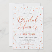 Marmor & Polka dot | Modernes Kupfer-Brautparty