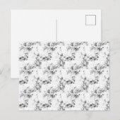 Marmor Postkarten | Schwarz Weiß Stein Muster (Vorne/Hinten)
