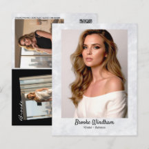 Marmor-Rand Promo-Karte Postkarte | QR-Code