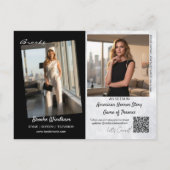 Marmor-Rand Promo-Karte Postkarte | QR-Code (Rückseite)
