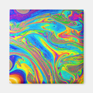 Marmor Regenbogen Wirbel Hell und schön Magnet
