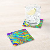 Marmor Regenbogen Wirbel Hell und schön Rechteckiger Pappuntersetzer (Vor Ort)