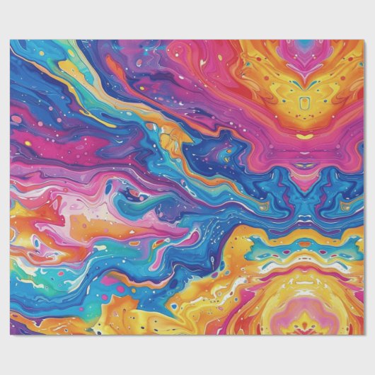 Marmor, Regenbogenfarben, geometrisches Design, bu Geschenkpapier (Flach)