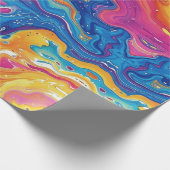 Marmor, Regenbogenfarben, geometrisches Design, bu Geschenkpapier (Ecke)
