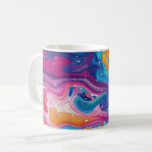 Marmor, Regenbogenfarben, geometrisches Design, bu Kaffeetasse (Vorderseite Links)