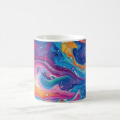 Marmor, Regenbogenfarben, geometrisches Design, bu Kaffeetasse (Mittel)