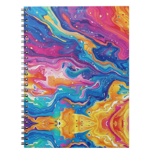 Marmor, Regenbogenfarben, geometrisches Design, bu Notizblock (Vorderseite)