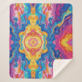 Marmor, Regenbogenfarben, geometrisches Design, bu Sherpadecke (Vorderseite)