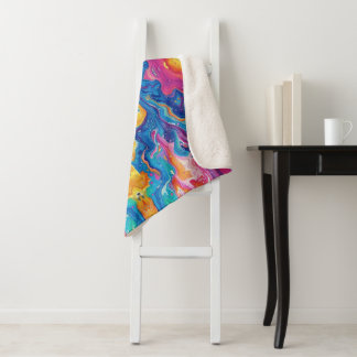 Marmor, Regenbogenfarben, geometrisches Design, bu Sherpadecke