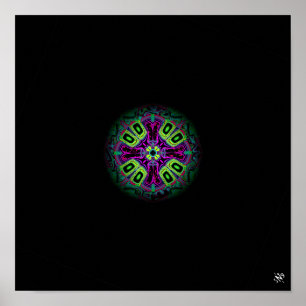 Marmor (Reihe n° 7 Marmor), buntes Muster Poster