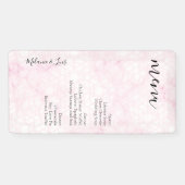 Marmor-Rosa-Abstrakt-Hochzeitsmenü Banner (Horizontal)