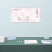 Marmor-Rosa-Abstrakt-Hochzeitsmenü Banner (Messe)