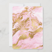 Marmor Rosa Gold Bridal Dusche Einladung (Rückseite)