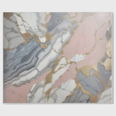 Marmor Rosa / Gold Geschenkpapier (Flach)