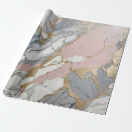 Marmor Rosa / Gold Geschenkpapier