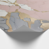 Marmor Rosa / Gold Geschenkpapier (Ecke)