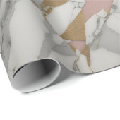 Marmor Rosa / Gold Geschenkpapier (Rolleneckpunkt)